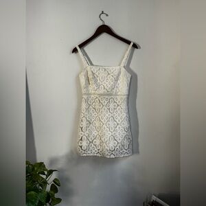 Hollister White Lace Spaghetti Strap Mini Dress